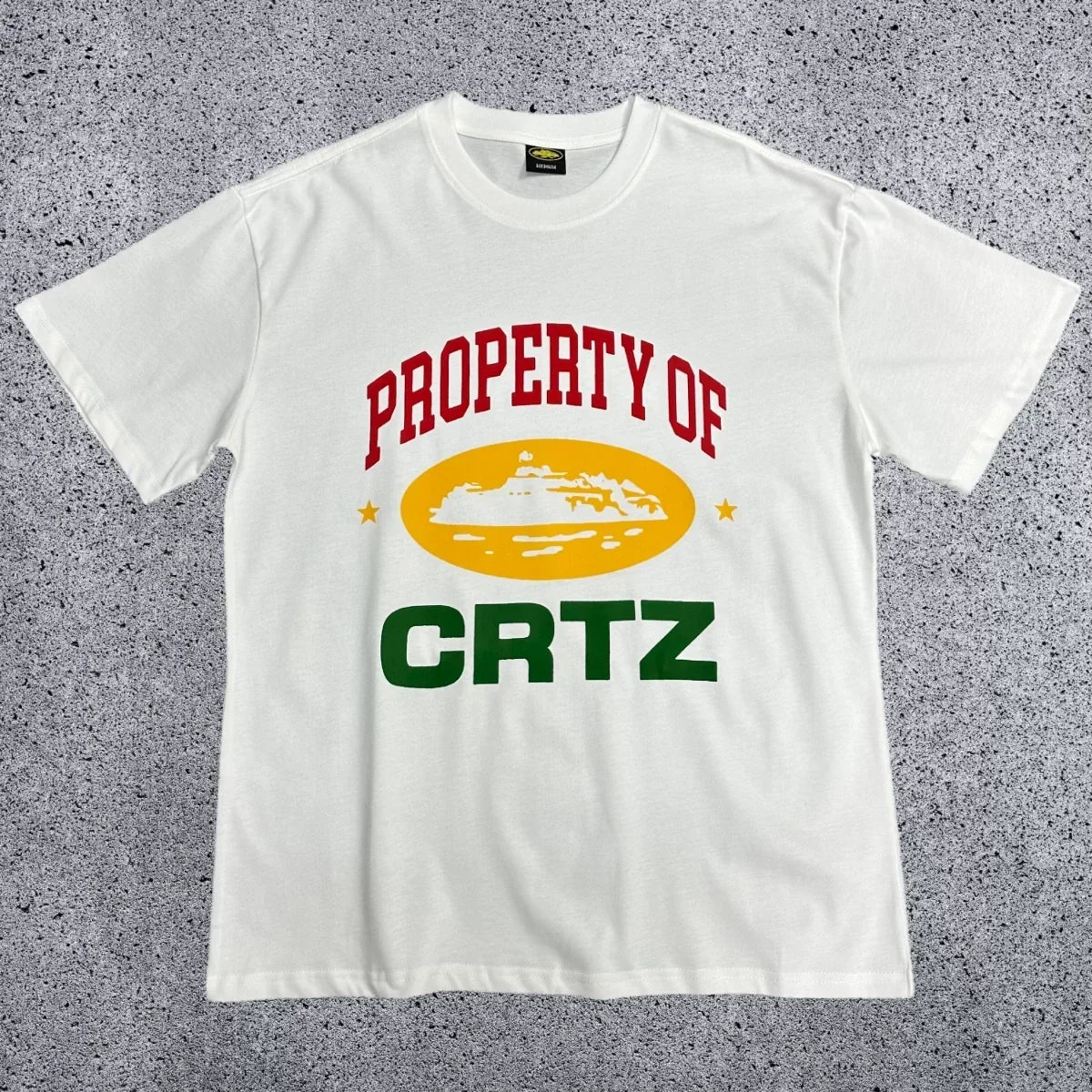 Corteiz Property of CRTZ T-Shirt – White/Multi