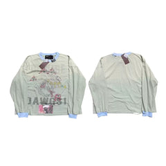 PALY Hollywood Blue-Trim Graphic Long-Sleeve T-Shirt - Light Grey