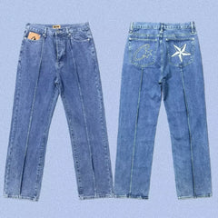 Corteiz Heavyweight Denim Pants Light blue