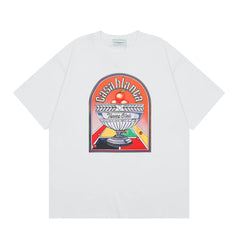 Casablanca Arch Tennis Court Back Graphic T-Shirt - White