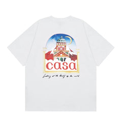 Casablanca Arch Architectural Back Graphic T-Shirt - White