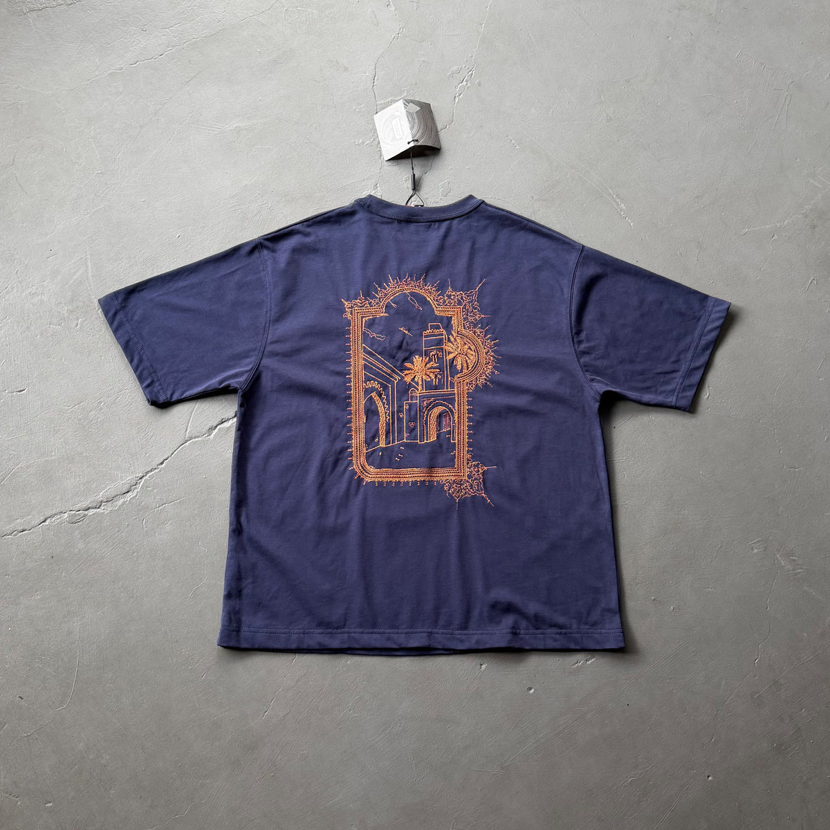 Derschutze Architectural Frame Graphic T-Shirt - Blue-Purple