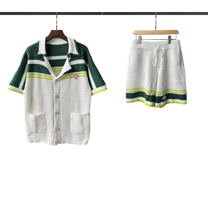 Casablanca Knit Set - White / Green
