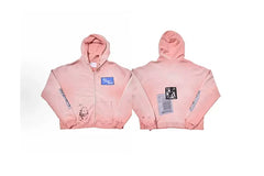 PALY Hollywood Pink Gradient Collage Zip-Up Hoodie - Pink