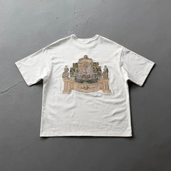 Derschutze Classical Architecture Fountain T-Shirt - White