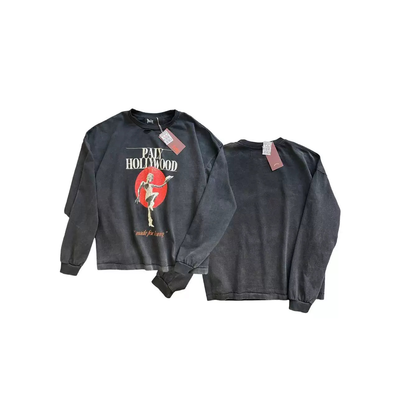 PALY Hollywood Vintage Portrait Long-Sleeve T-Shirt - Black
