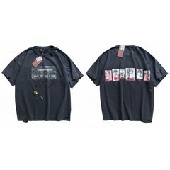 PALY Hollywood Multi-Portrait Collage Graphic T-Shirt - Black