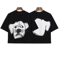 Billionaire Studios Hand-Drawn Dog Graffiti T-Shirt - Black