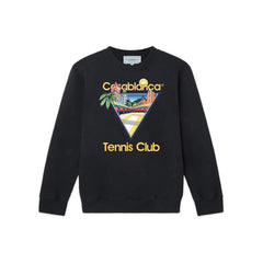 Casablanca Tennis Club Triangle Graphic Sweatshirt - Black
