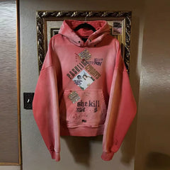 PALY Hollywood "Pasolini 120 Days" & "She Kills Me" Vintage Hoodie - Red