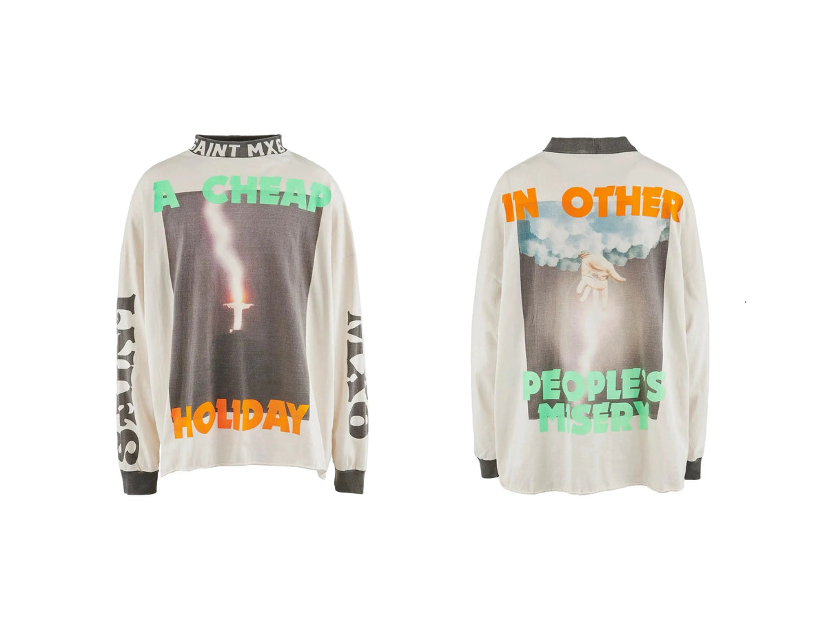 Saint Michael "A CHEAP HOLIDAY" Long Sleeve - Off-White