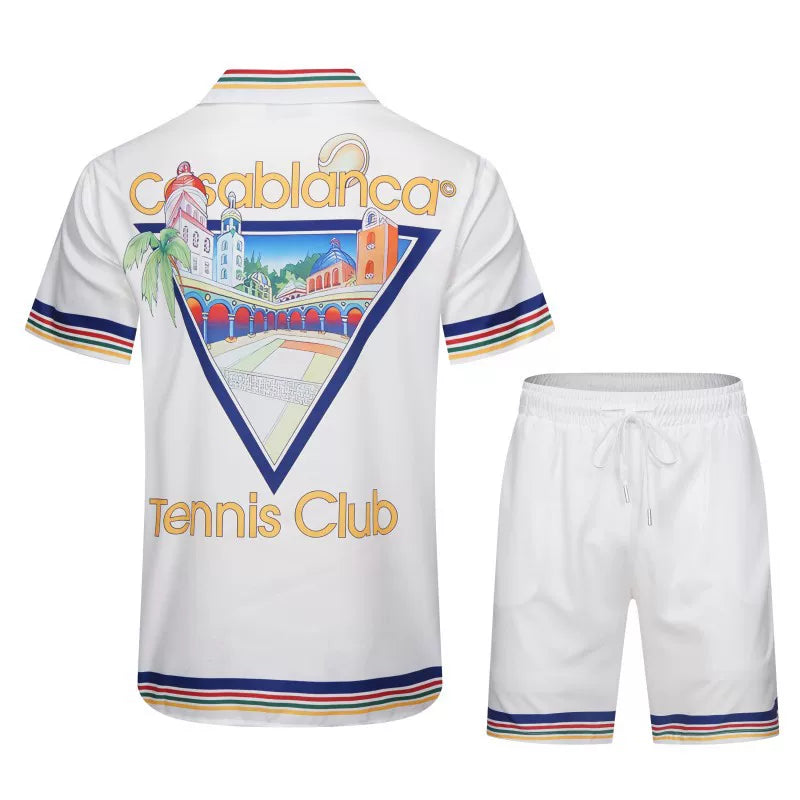 Casablanca Tennis Club Back Graphic Set - White / Multi