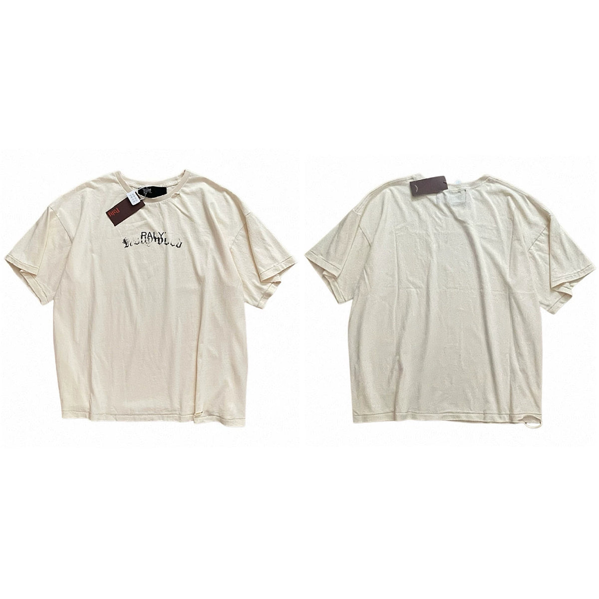 PALY Hollywood Center Small Logo Graphic T-Shirt - Cream
