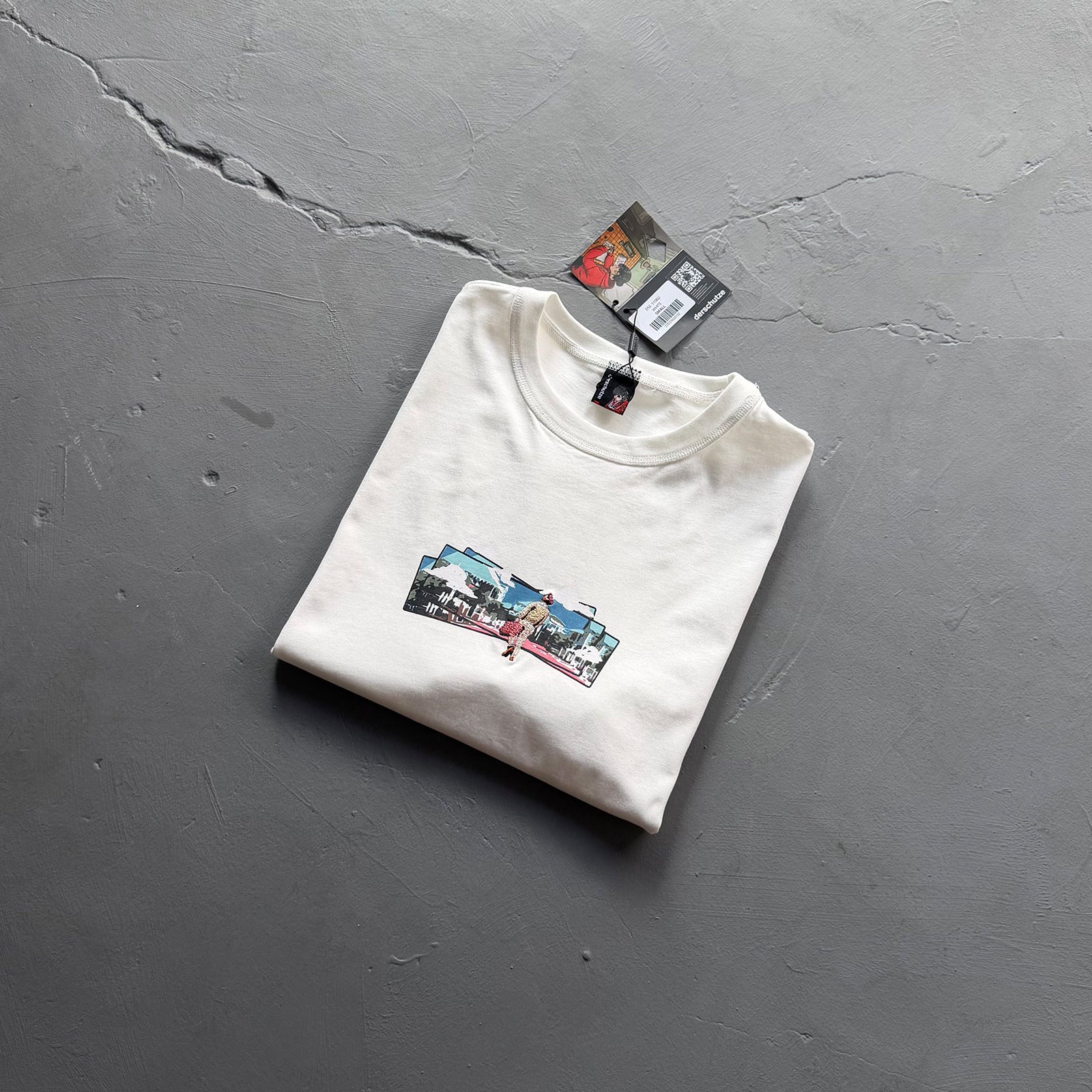 Derschutze Landscape Box Graphic T-Shirt - White