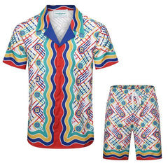 Casablanca Wave Mosaic Pattern Set - Red / Blue / Multi