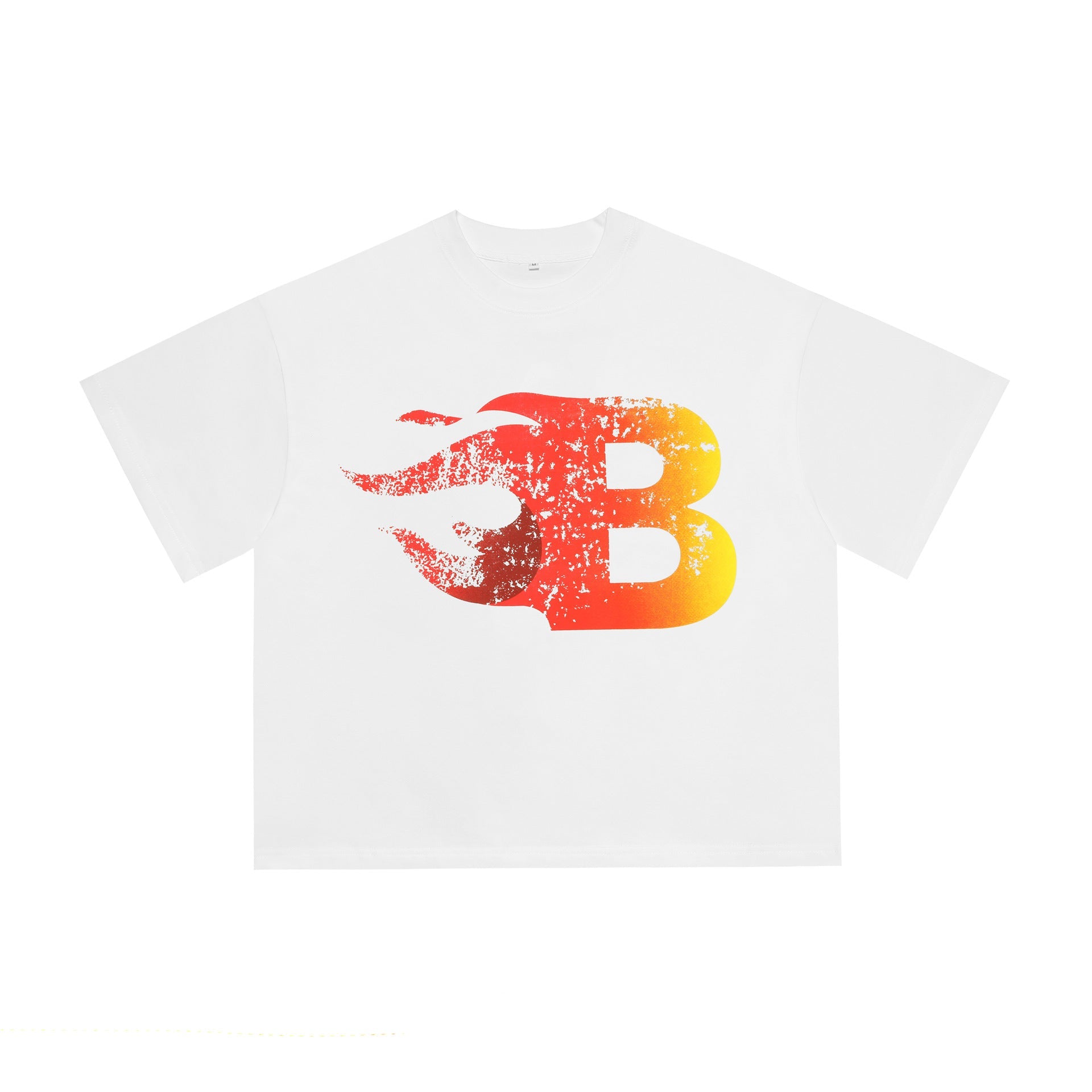 Billionaire Studios Flame Gradient Letter "B" T-Shirt - White