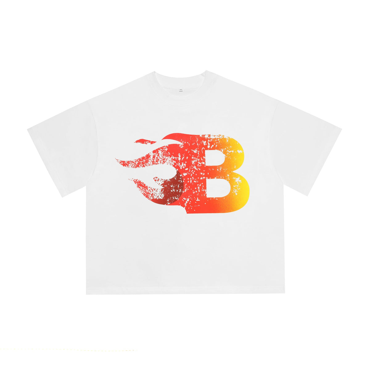 Billionaire Studios Flame Gradient Letter "B" T-Shirt - White