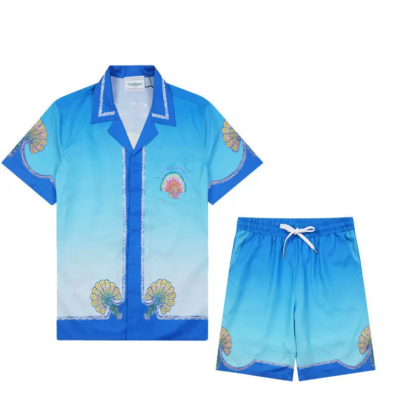 Casablanca Blue Cloud Horizon Set - Blue / White