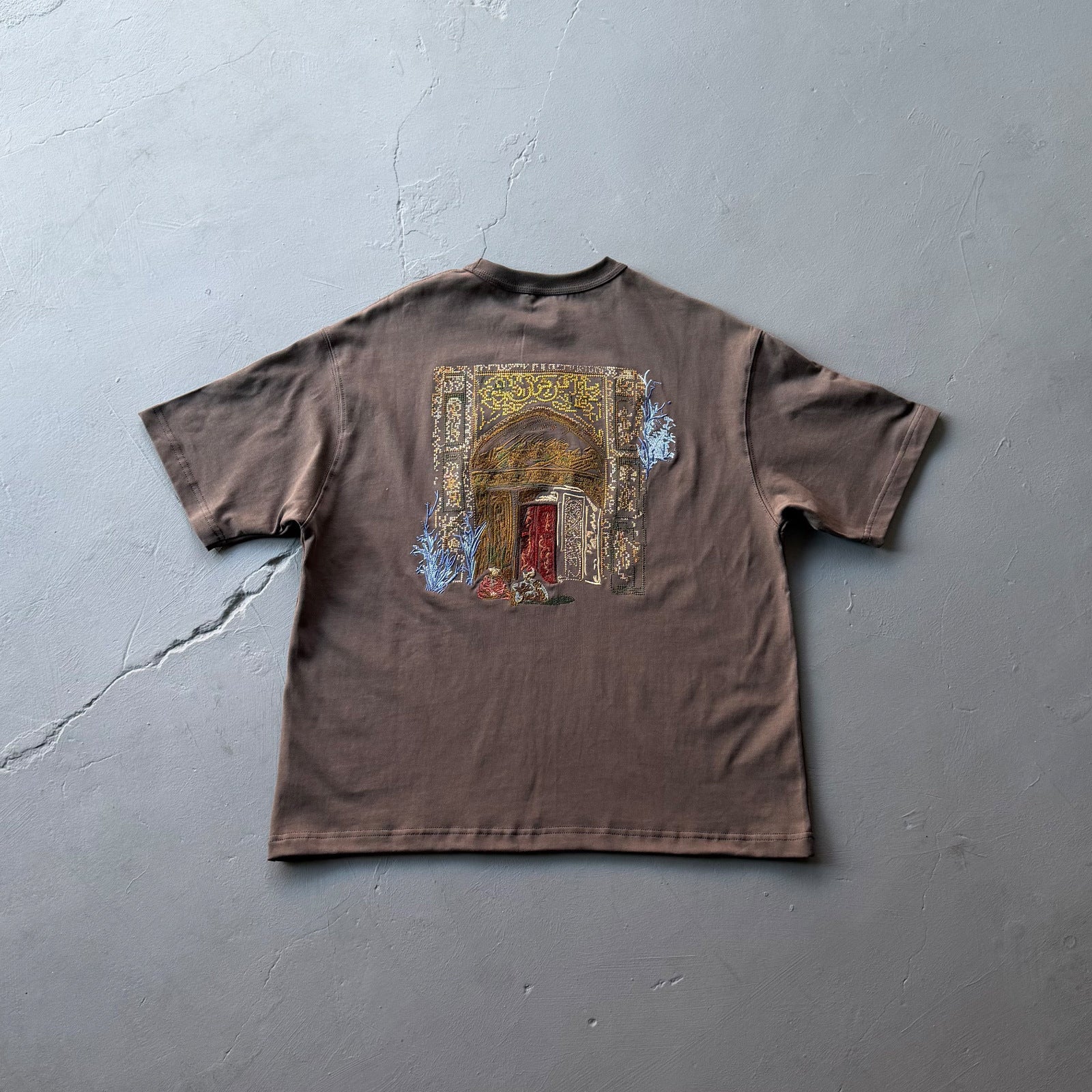 Derschutze Architectural Gateway Graphic T-Shirt - Brown