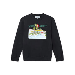 Casablanca Casa Sport Swimming Pool Graphic Sweatshirt - Black
