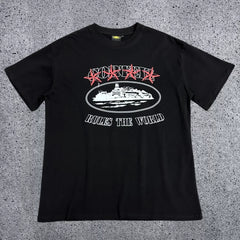 Corteiz Cruise Ship Rules The World T-Shirt – Black