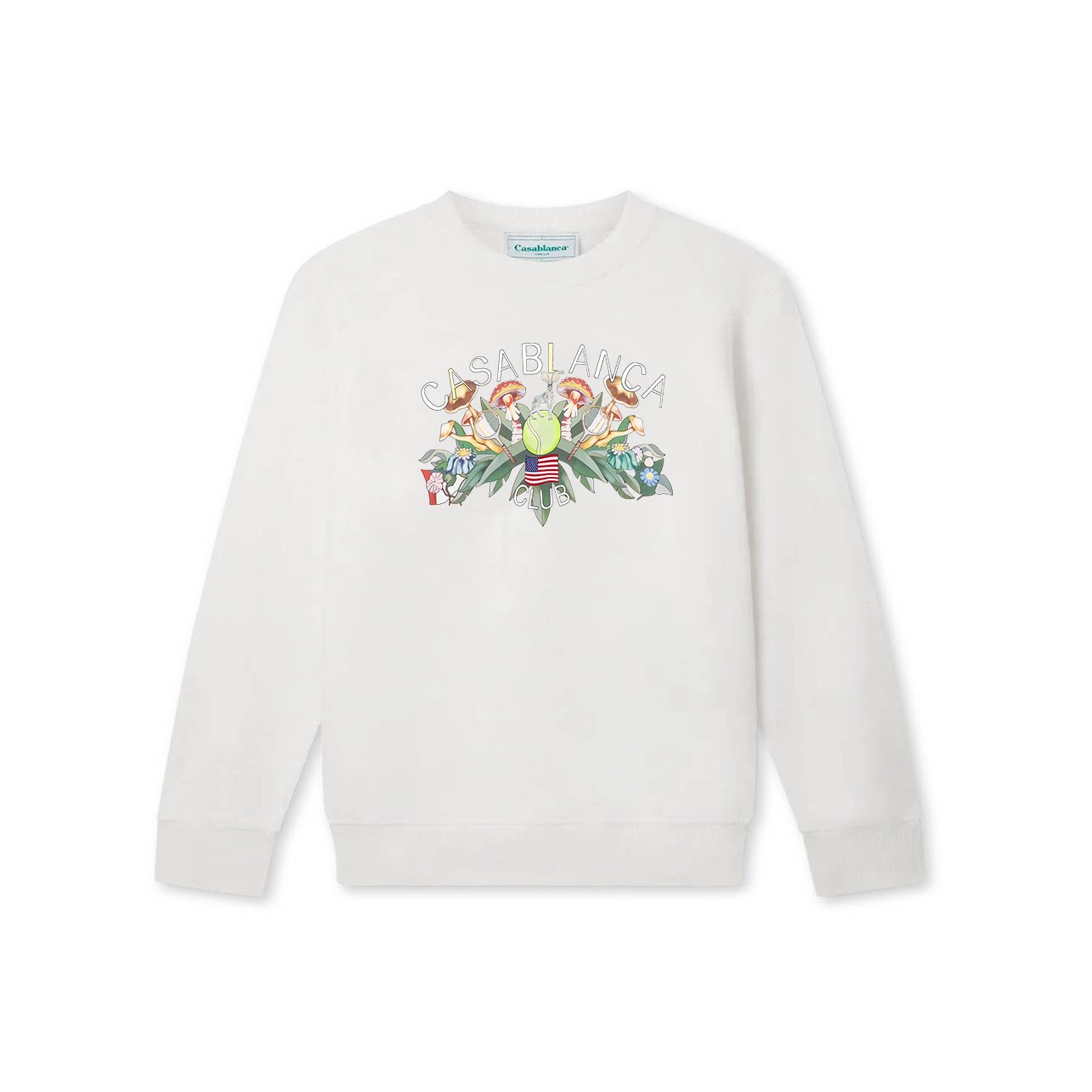 Casablanca Botanical Garden Crest Sweatshirt - White