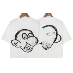 Billionaire Studios Hand-Drawn Profile Sketch T-Shirt - White
