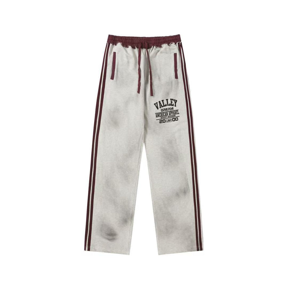Vale Forever Valley Side Stripe Vintage Wash Sweatpants white