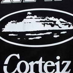 Corteiz All-Over Multi-Logo Heavyweight Hoodie - Black