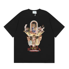 Casablanca Portrait & Arch Montage T-Shirt - Black