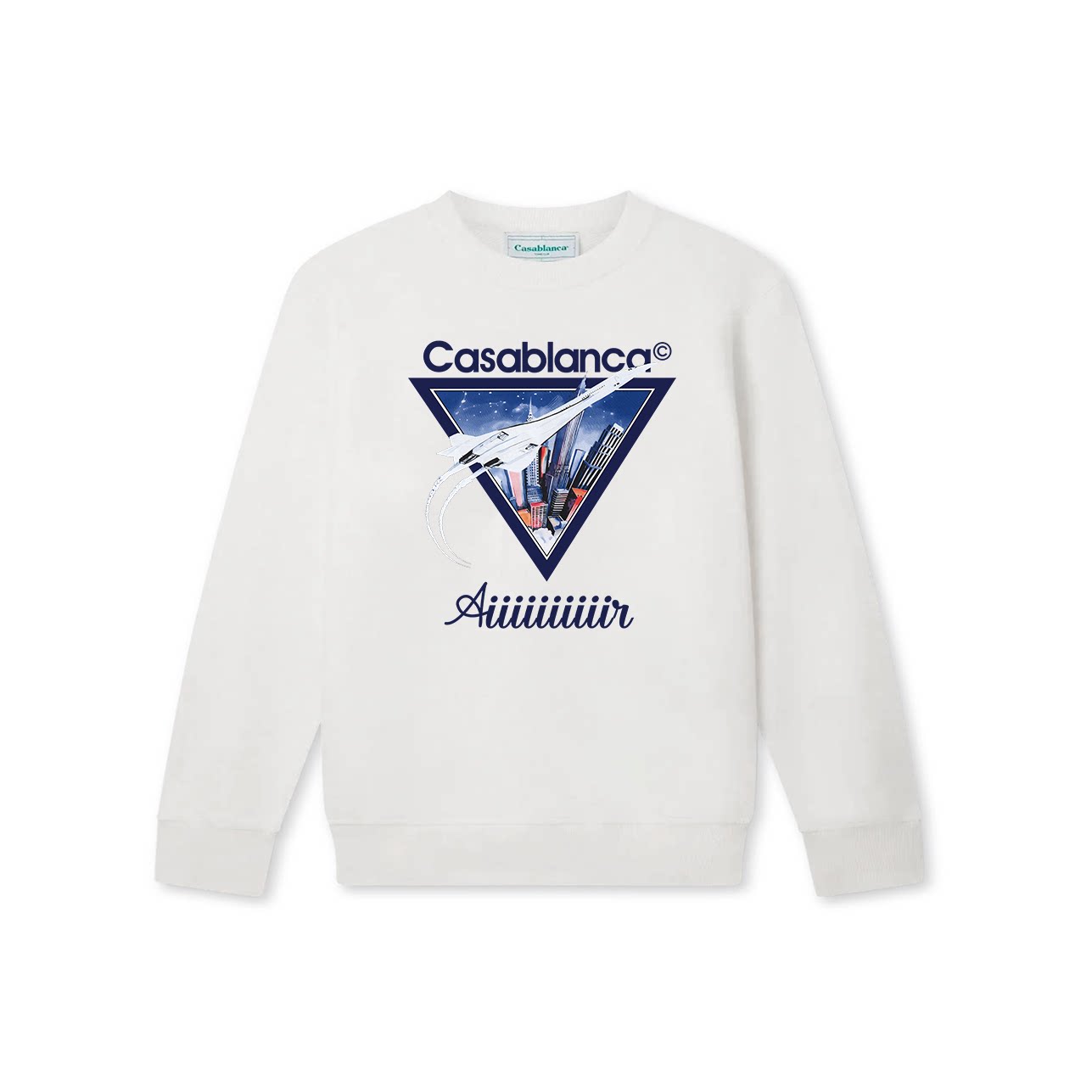 Casablanca Aviator Jet Triangle Sweatshirt - White