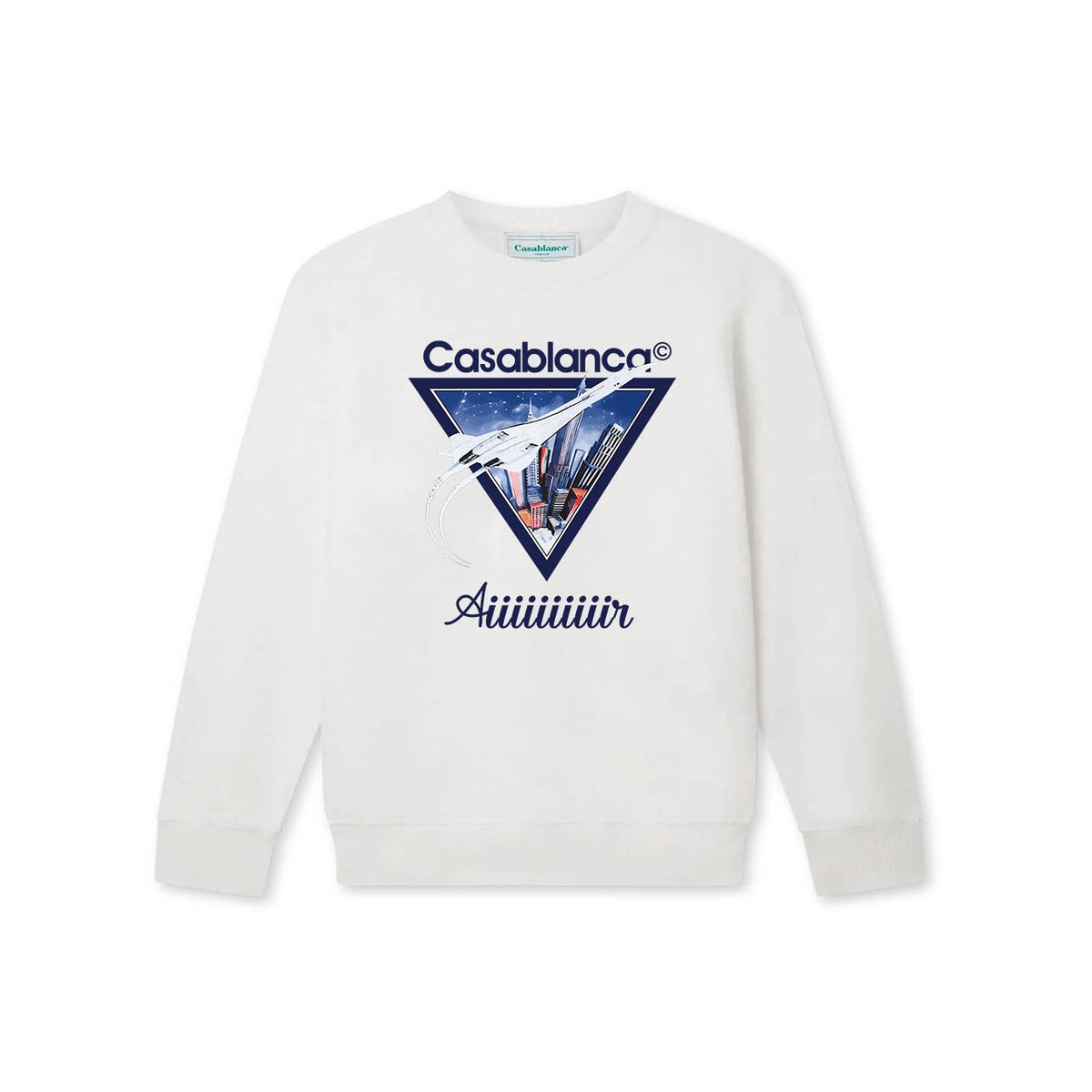 Casablanca Aviator Jet Triangle Sweatshirt - White