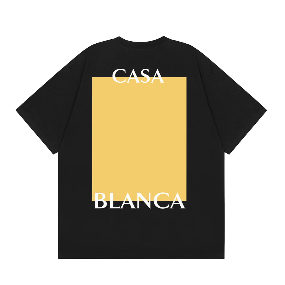 Casablanca Minimalist Block Back Graphic T-Shirt - Black