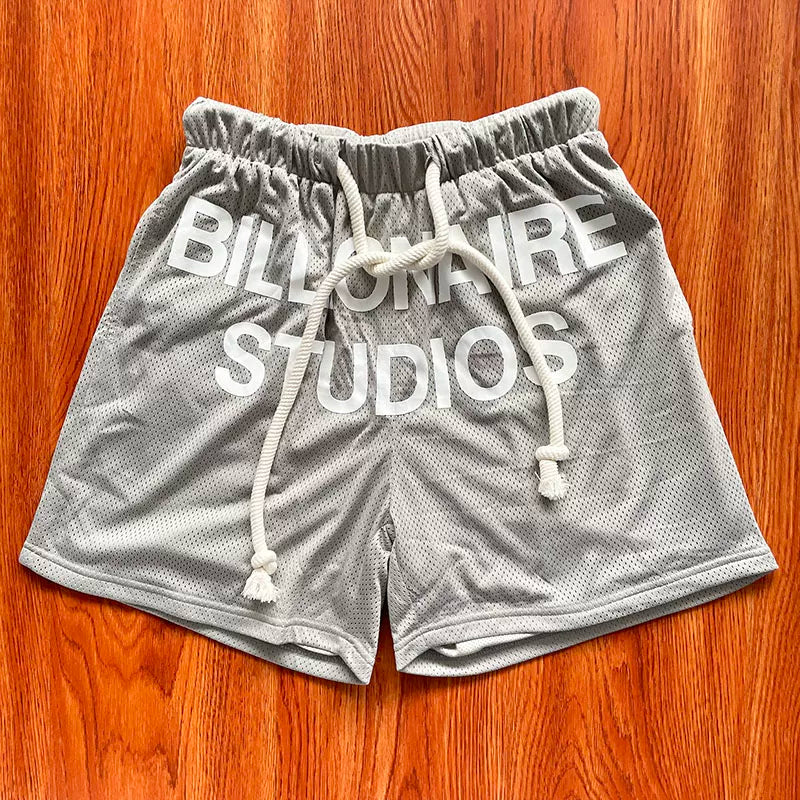 Billionaire Studios Bold Logo Mesh Shorts - Grey