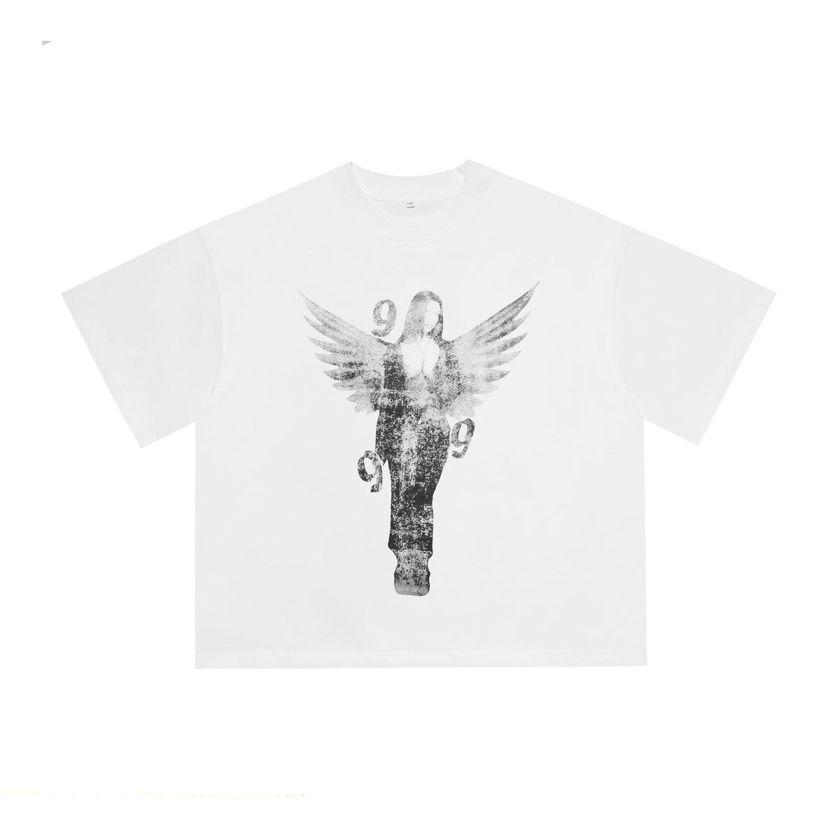 Billionaire Studios Winged Figure & Number Graphic T-Shirt - White