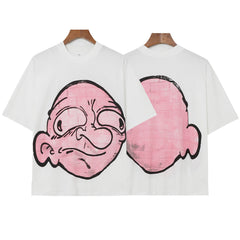 Billionaire Studios Pink Big-Nose Profile Character T-Shirt - White