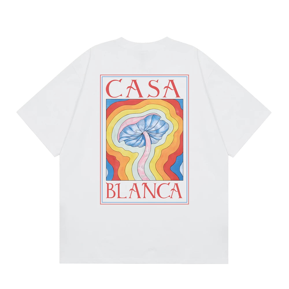 Casablanca Psychedelic Mushroom Framed T-Shirt - White