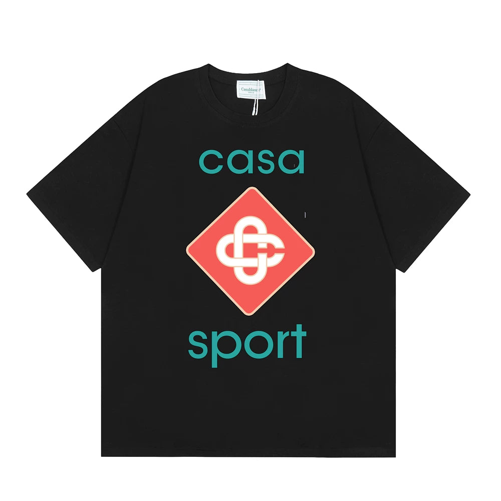 Casablanca Sport Diamond Monogram T-Shirt - Black