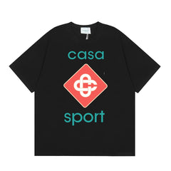 Casablanca Sport Diamond Monogram T-Shirt - Black