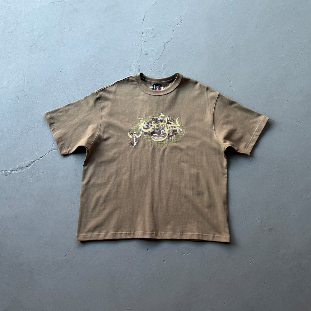 Derschutze Central Scenic Graphic T-Shirt - Brown Khaki
