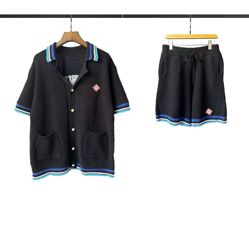 Casablanca Knit Set - Black / Blue / Turquoise