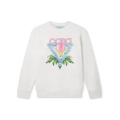 Casablanca Pyramid Ice Cream Graphic Sweatshirt - White