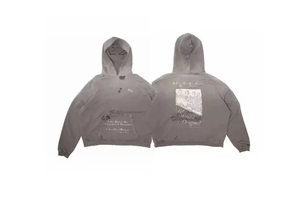 PALY Hollywood Vintage Collage Pullover Hoodie - Grey