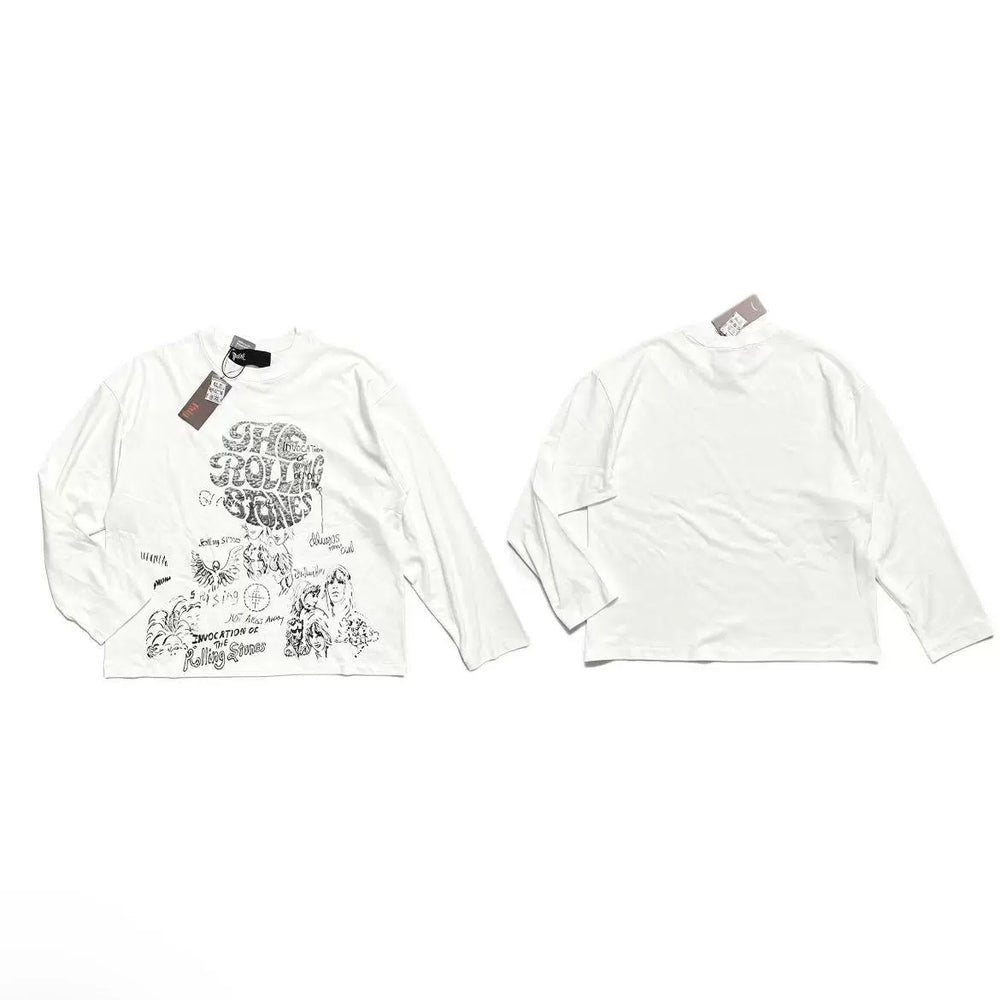 PALY Hollywood Doodle & Signature Long-Sleeve T-Shirt - White