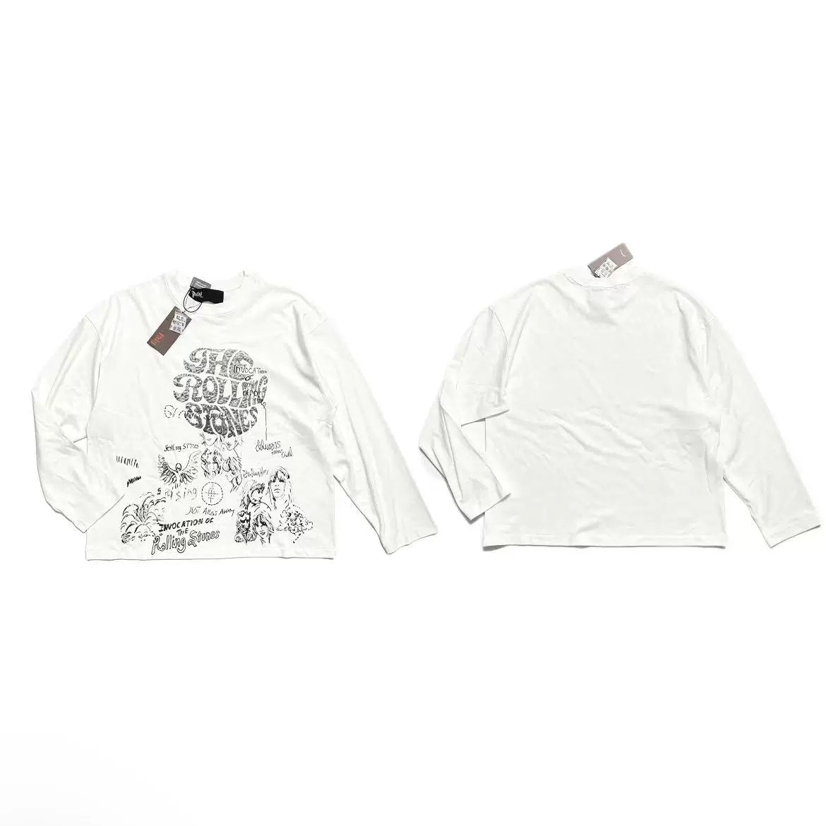 PALY Hollywood Doodle & Signature Long-Sleeve T-Shirt - White