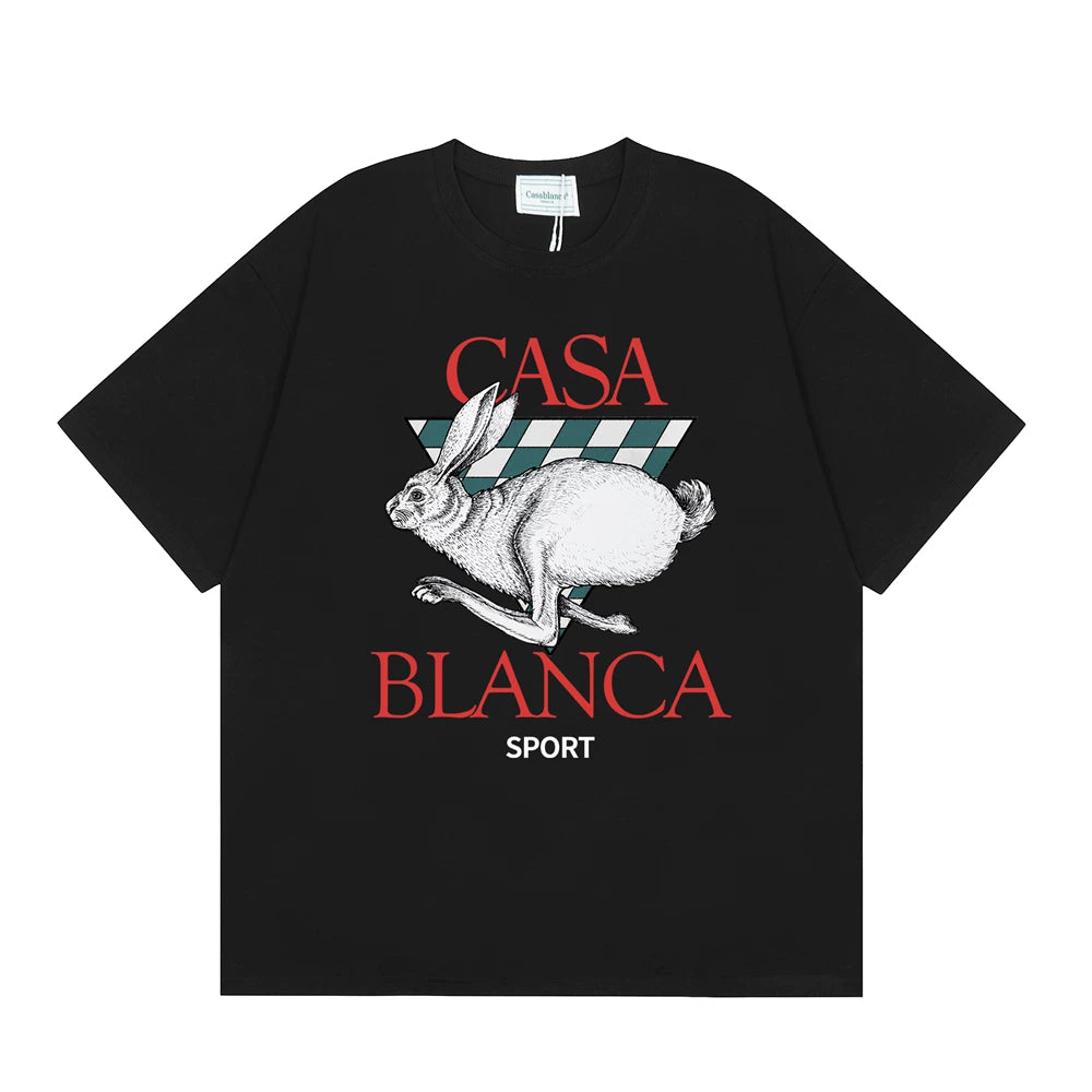 Casablanca Sport Running Rabbit T-Shirt - Black
