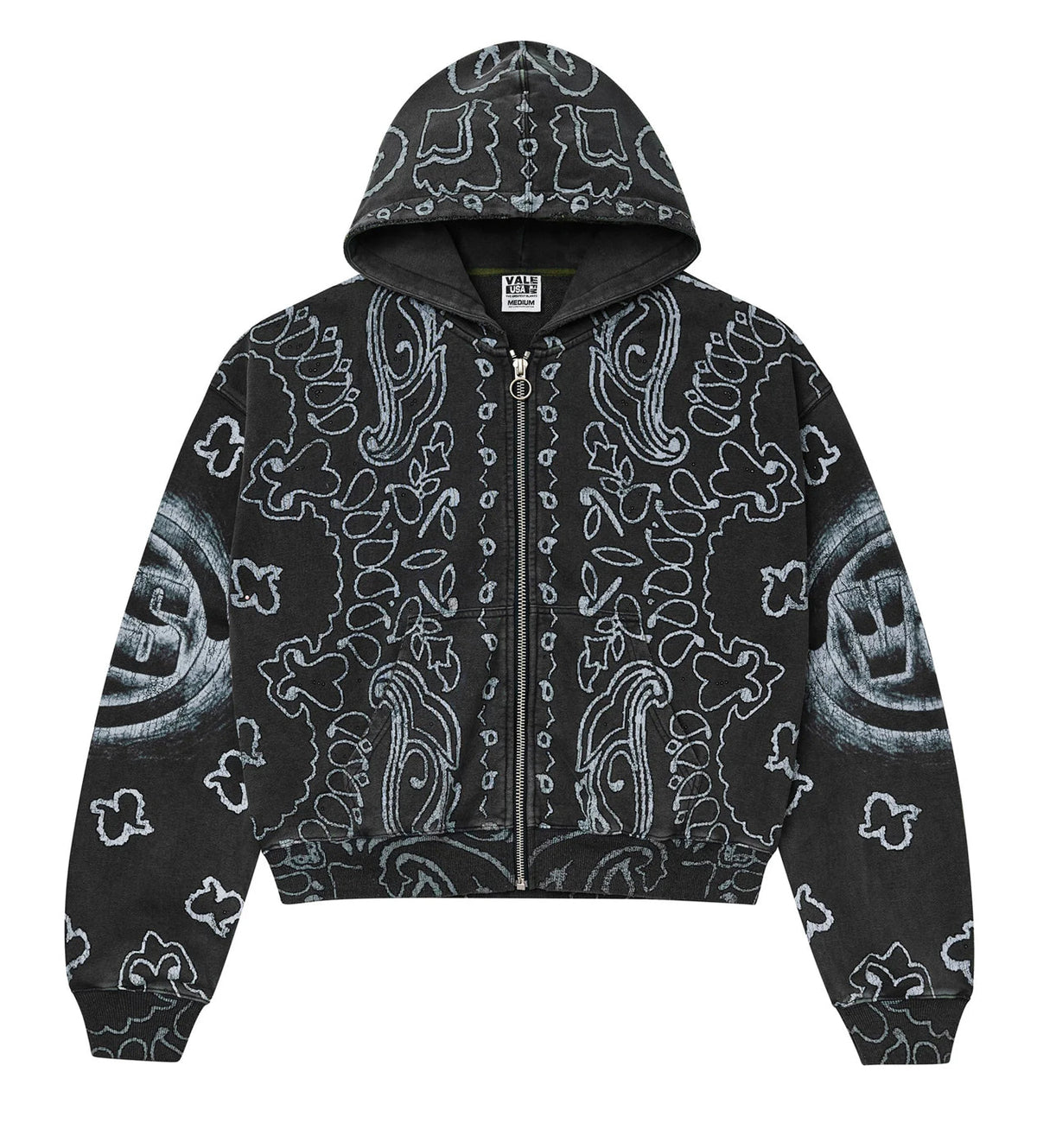 Vale Forever Flag Zip Up Hoodie Black