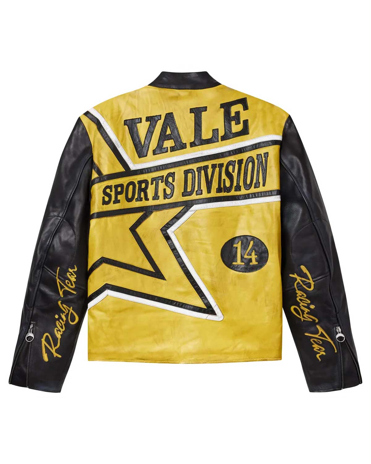 Vale Forever Lotto Motocroxxx Leather Jacket Yellow/Black