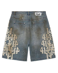 Vale Forever Lucky Charms Jorts Blue/White