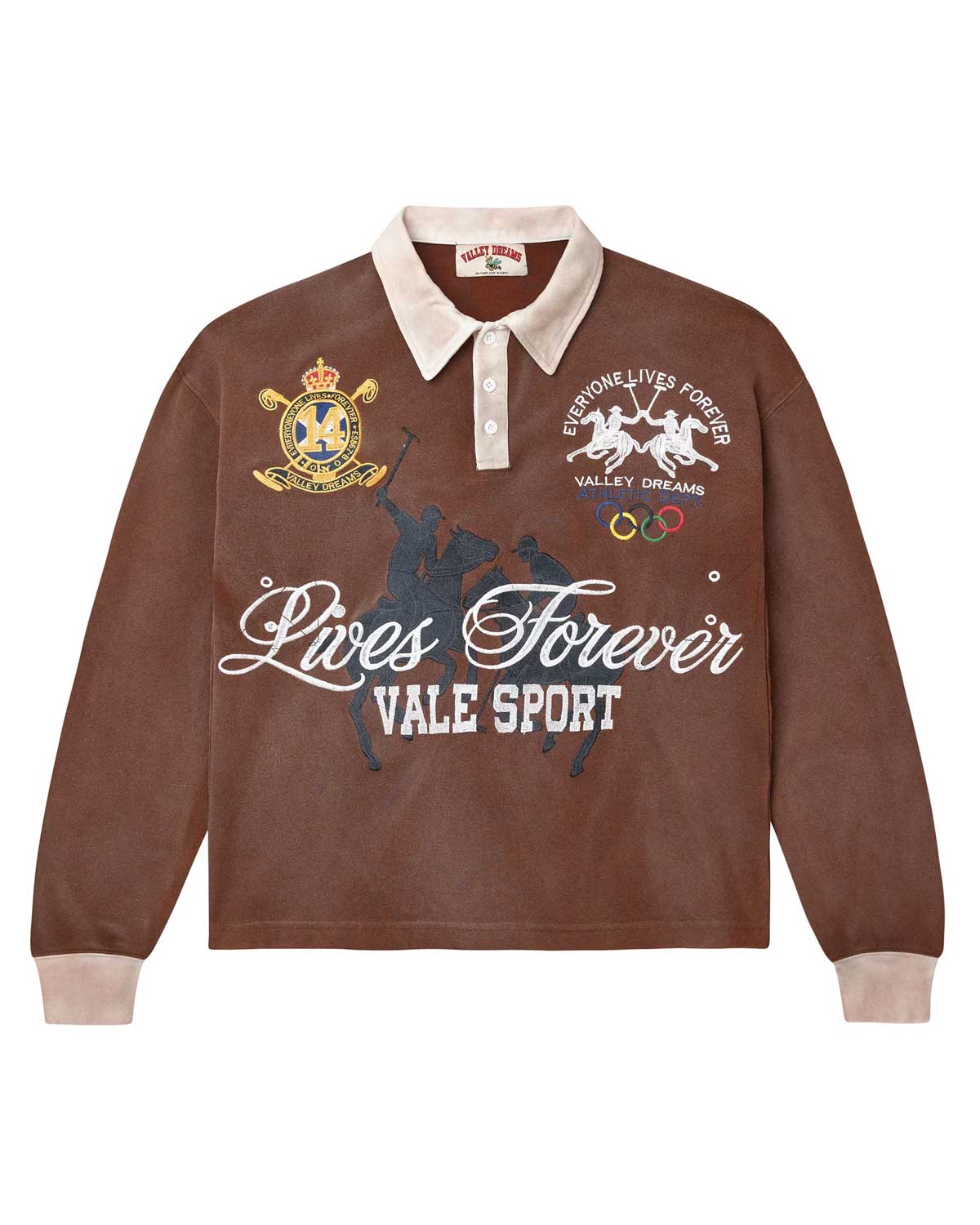 Vale Forever Vanderbilt Rugby L/S Brown